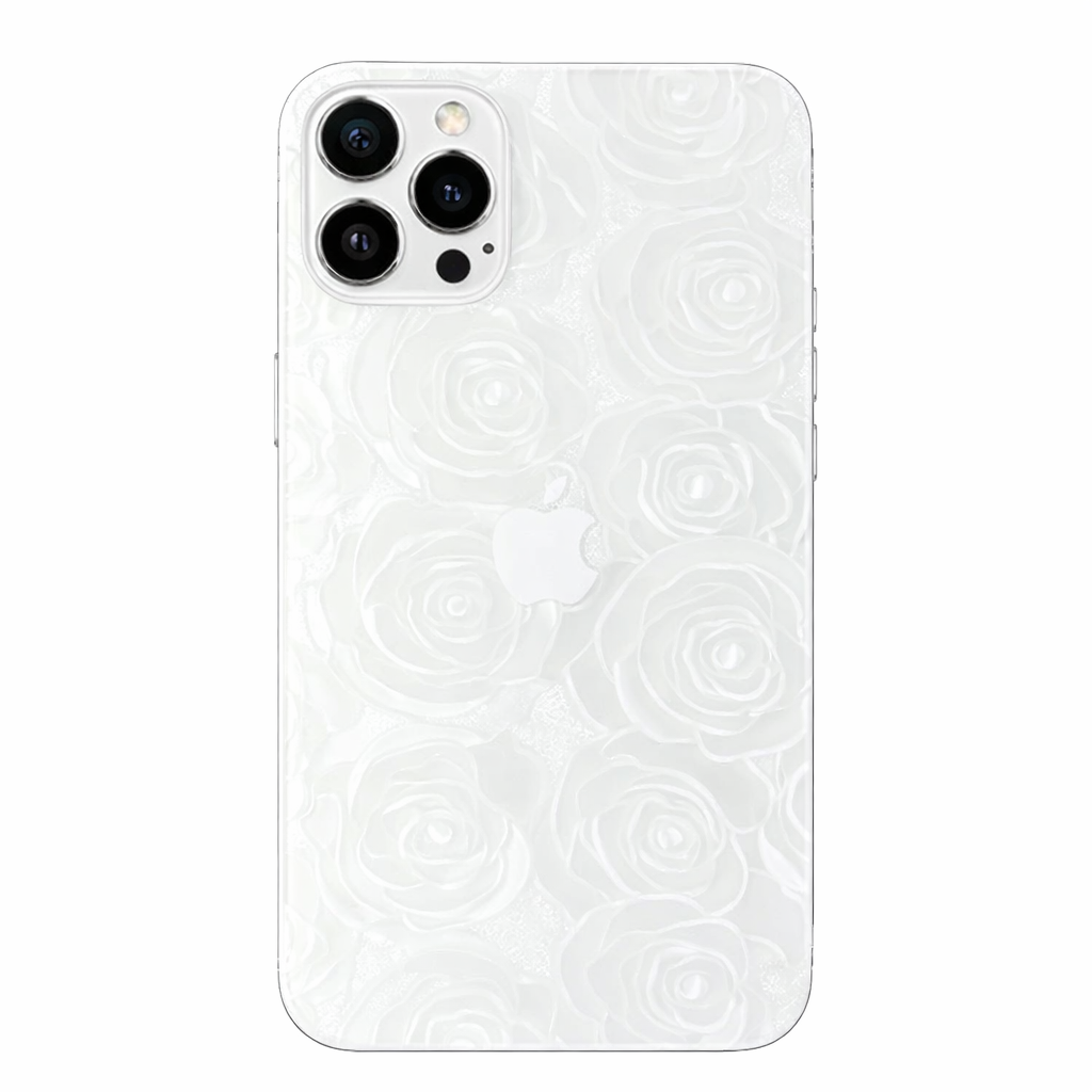Translucent Ghost Phone Skin - Rose Pattern