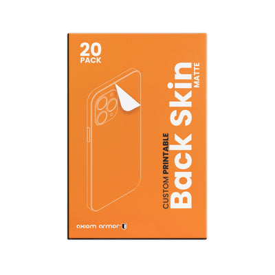 Inkjet Custom Printable Back Skins 20 Pack - Matte *CLEARANCE*