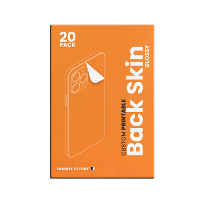 Custom Printable Back Skins 20 Pack  - Glossy